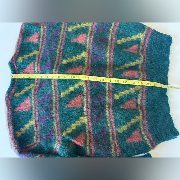 Vintage 80’s Sai Sai Chunky Mohair Cardigan South western Style - Picture 12 of 12